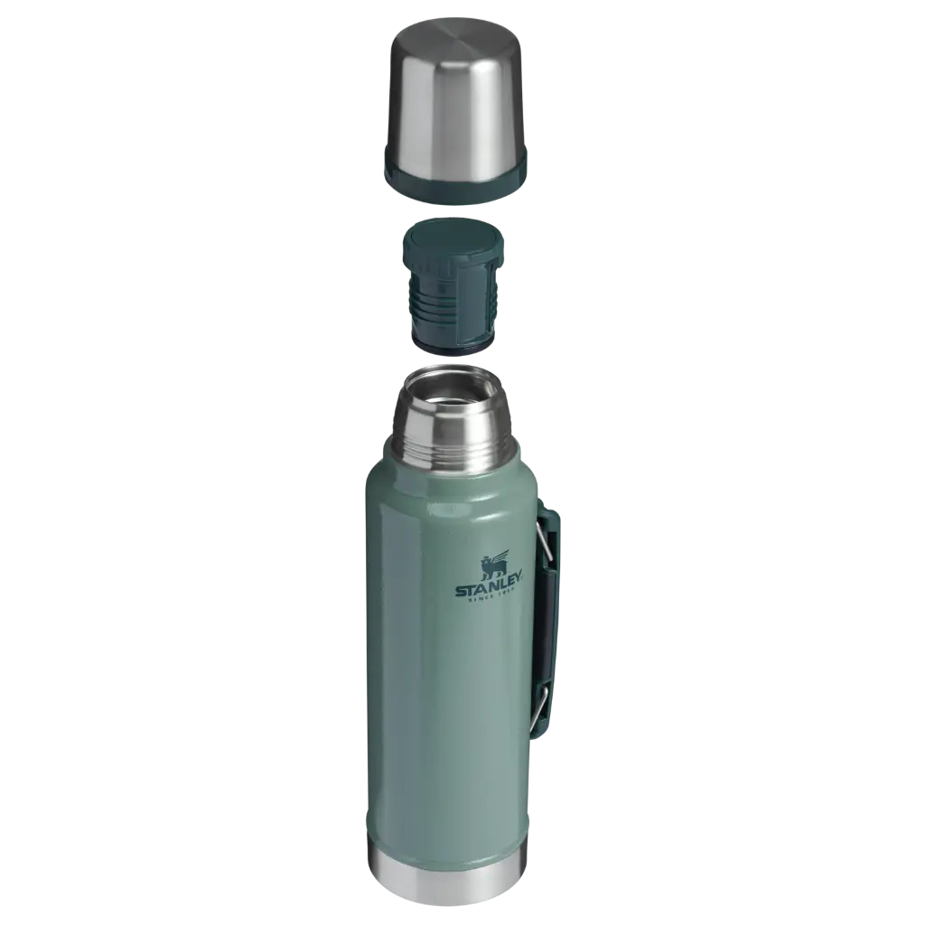 Web_PNG_Square-The Legendary Classic Bottle 1.5QT - Hammertone Green - Hero Exploded.webp