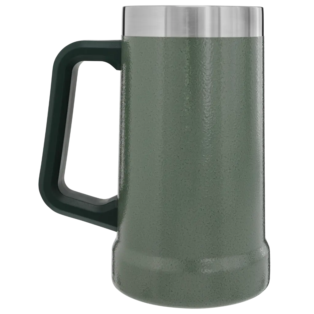 Web_PNG_Square-Adventure Big Grip Beer Stein 24oz Hammertone Green (2).webp