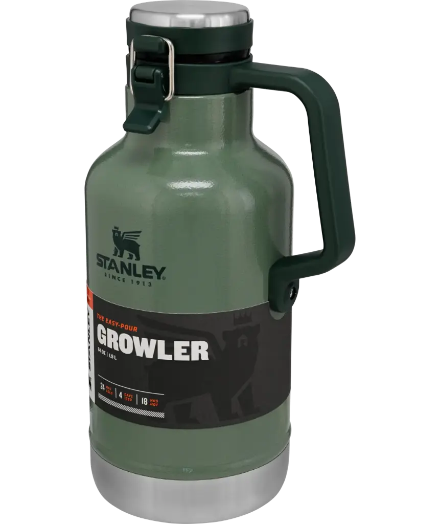 The Easy-Pour Growler 1.9L / 64oz Hammertone Green